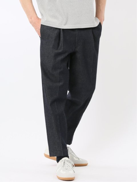 カイハラ デニム ワンタック キャロットパンツ(セットアップ可能)