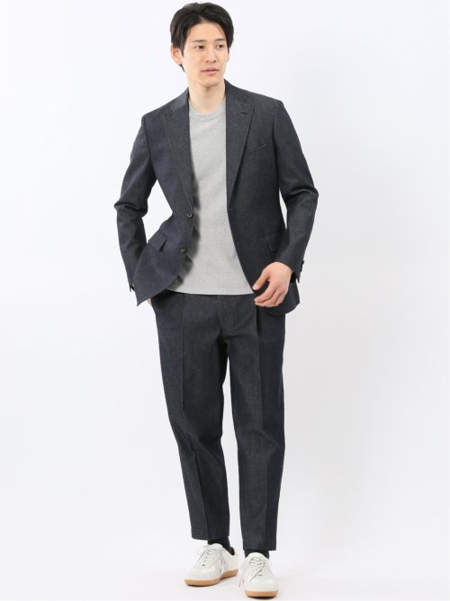 カイハラ デニム ワンタック キャロットパンツ(セットアップ可能)