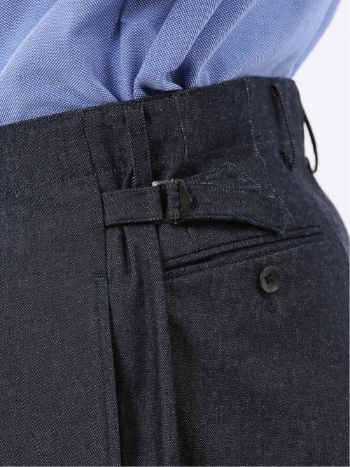 カイハラ デニム ツータック トラウザーパンツ(セットアップ可能)