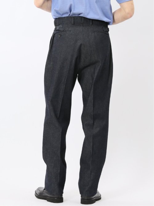 カイハラ デニム ツータック トラウザーパンツ(セットアップ可能)