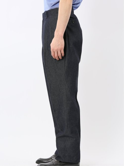 カイハラ デニム ツータック トラウザーパンツ(セットアップ可能)