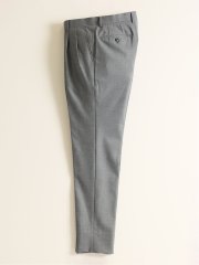 ウール混 スリムフィット ツータックスラックス ライトグレー