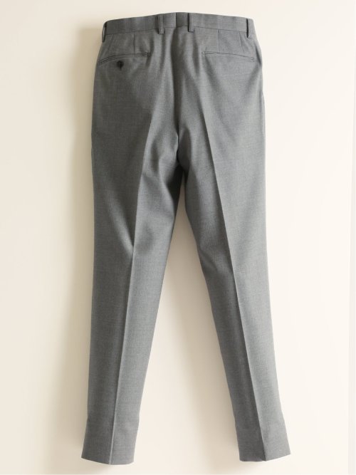 ウール混 スリムフィット ツータックスラックス ライトグレー