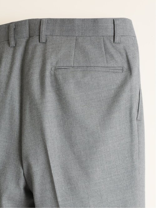 ウール混 スリムフィット ツータックスラックス ライトグレー