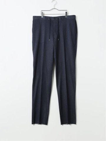 【大きいサイズ】スラックス メンズ ビジネス パンツ セットアップ可能 ストレッチ デニム調 ノータック テーパード グランバック