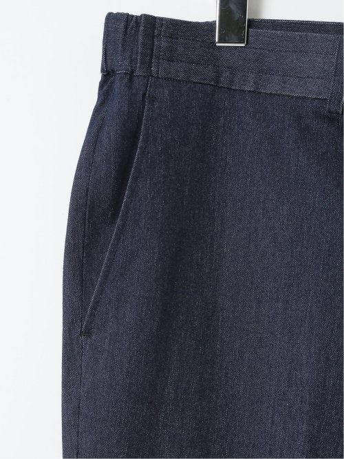 【大きいサイズ】スラックス メンズ ビジネス パンツ セットアップ可能 ストレッチ デニム調 ノータック テーパード グランバック