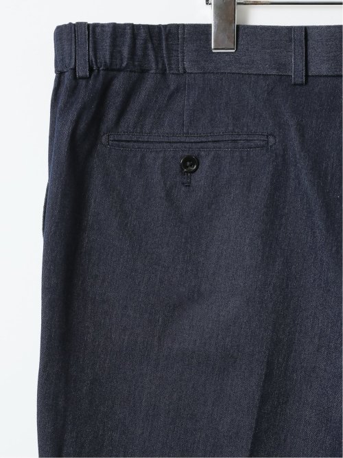 【大きいサイズ】スラックス メンズ ビジネス パンツ セットアップ可能 ストレッチ デニム調 ノータック テーパード グランバック