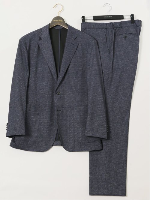 【大きいサイズ】グランバック/GRAND-BACK ストレッチジャージ プリント ノータックスラックス(セットアップ可能)