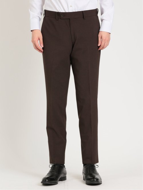 ウールライク ストレッチ スリムフィット ノータックパンツ(セットアップ可能)