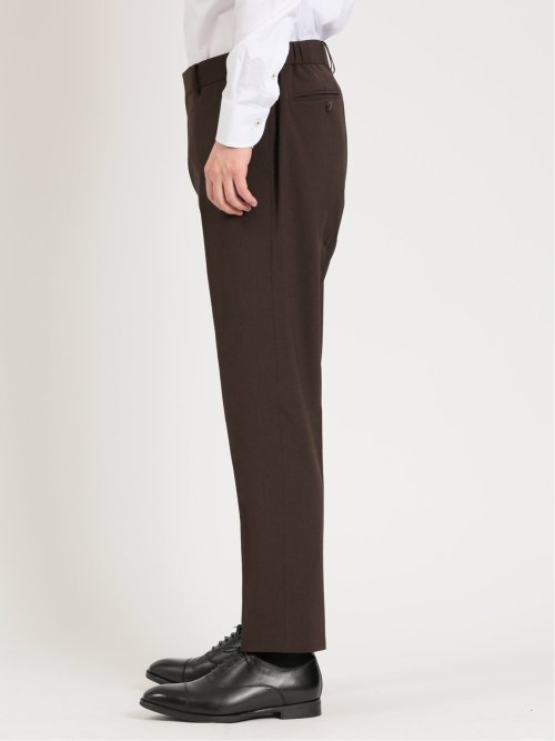 ウールライク ストレッチ スリムフィット ノータックパンツ(セットアップ可能)