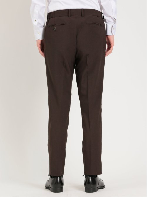 ウールライク ストレッチ スリムフィット ノータックパンツ(セットアップ可能)