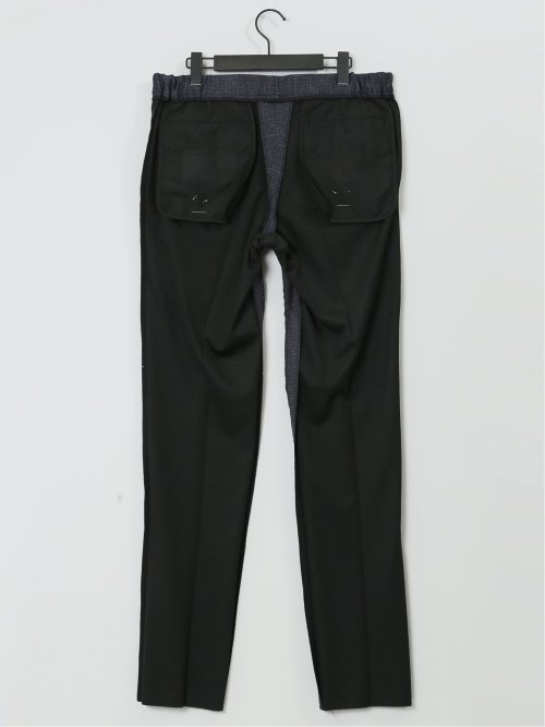 プリントポンチジャージ レギュラーフィット ノータックパンツ グレー(セットアップ可能)