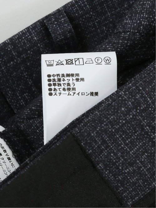 プリントポンチジャージ レギュラーフィット ノータックパンツ グレー(セットアップ可能)