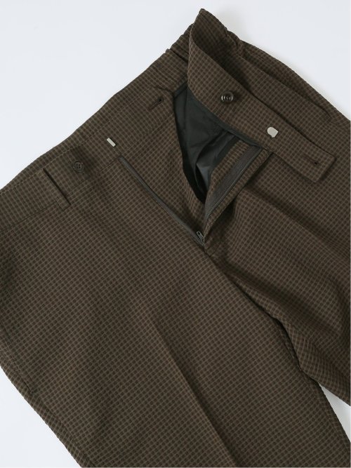 ドットエア レギュラーフィット ノータックパンツ 茶(セットアップ可能)