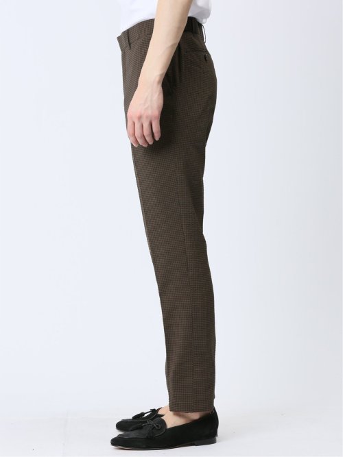 ドットエア レギュラーフィット ノータックパンツ 茶(セットアップ可能)