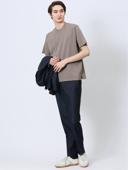 ストレッチ レギュラーフィット ノータックパンツ カルゼ(セットアップ可能)