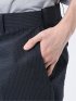 サッカーストライプ レギュラーフィット ノータックパンツ(セットアップ可能)