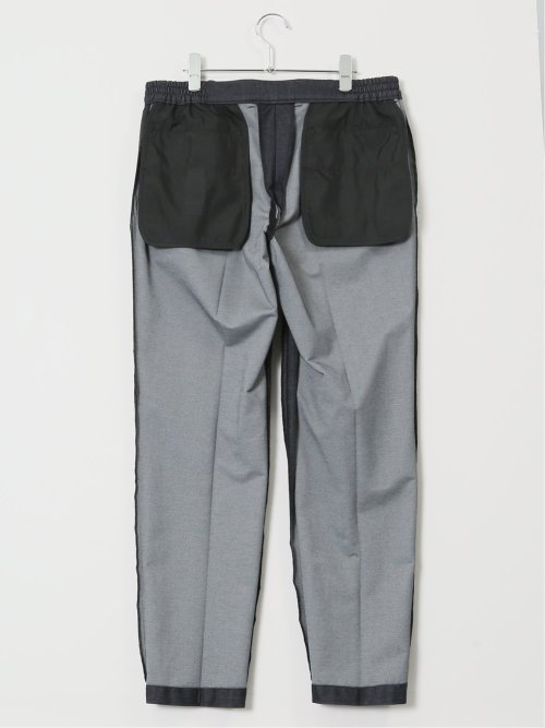 インディゴニット スリムフィット ノータックスラックス 紺(セットアップ可能)