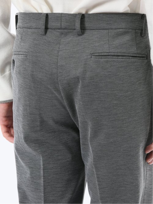 ストレッチウォッシャブル ニットジャガード ノータックスラックス