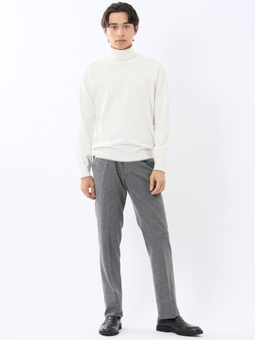 ストレッチウォッシャブル ニットジャガード ノータックスラックス