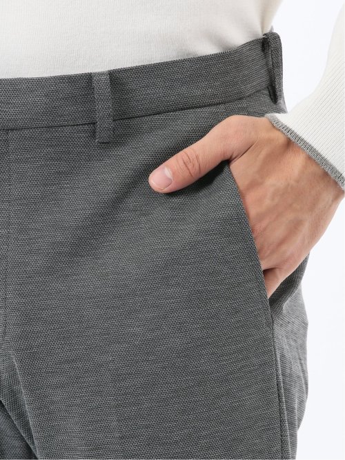 ストレッチウォッシャブル ニットジャガード ノータックスラックス