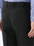 スラックス メンズ ビジネス パンツ ストレッチ 接触冷感 ウォッシャブル イージーケア スリム ノータック テーパード 無地