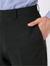 スラックス メンズ ビジネス パンツ ストレッチ 接触冷感 ウォッシャブル イージーケア スリム ノータック テーパード 無地