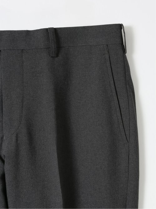 スラックス メンズ ビジネス パンツ ストレッチ 接触冷感 ウォッシャブル イージーケア スリム ノータック テーパード 無地