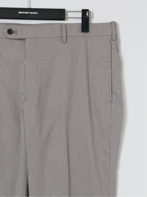 【大きいサイズ】グランバック/GRAND-BACK ストレッチ吸水速乾 ピンチェック ノータックパンツ