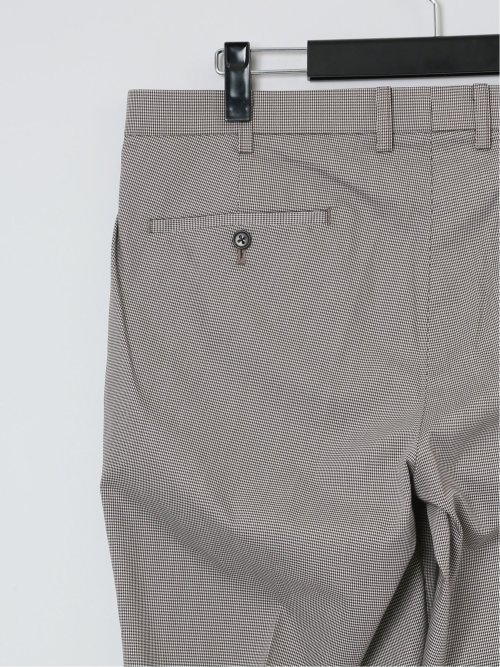 【大きいサイズ】グランバック/GRAND-BACK ストレッチ吸水速乾 ピンチェック ノータックパンツ