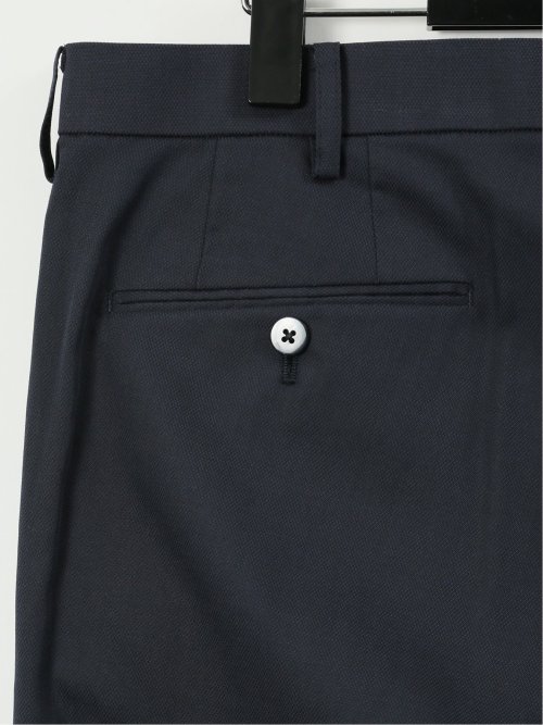 【大きいサイズ】スラックス メンズ ビジネス パンツ ストレッチ 接触冷感 速乾 ウォッシャブル クールモーション バーズアイ ノータック