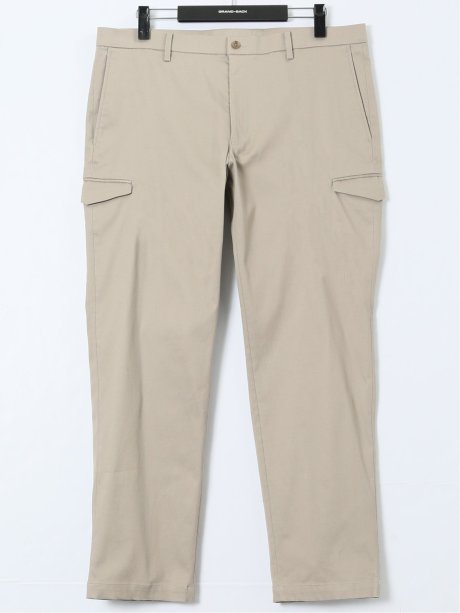 【大きいサイズ】グランバック/GRAND-BACK ピケストレッチ カーゴトラウザーパンツ