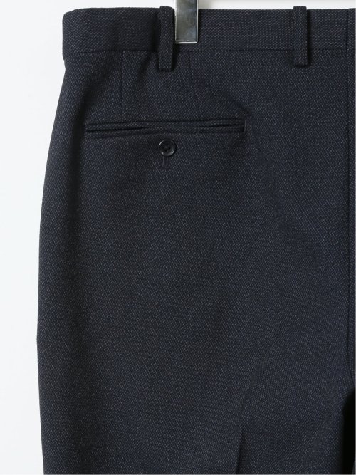 【大きいサイズ】スラックス メンズ ビジネス パンツ ストレッチ ウォッシャブル バーズアイ ノータック テーパード グランバック