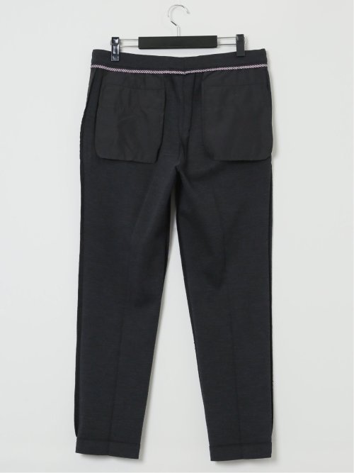 【大きいサイズ】グランバック/GRAND-BACK ウール混ニット ノータックパンツ