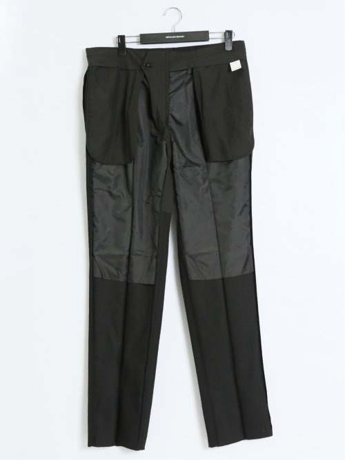 【大きいサイズ】グランバック/GRAND-BACK ウール混 ワンタックスラックス