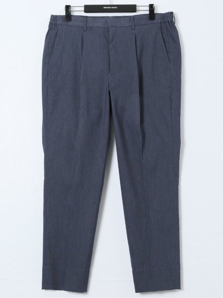 【大きいサイズ】グランバック/GRAND-BACK ストレッチ デニム調 ワンタックスラックス