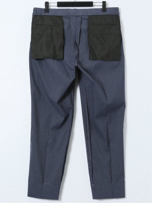 【大きいサイズ】グランバック/GRAND-BACK ストレッチ デニム調 ワンタックスラックス