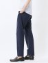 ストレッチウォッシャブル ウール混 スリムフィット ノータックパンツ 千鳥