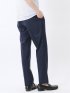 ストレッチウォッシャブル ウール混 スリムフィット ノータックパンツ 千鳥