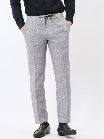 ウォッシャブル メッシュプリント ノータック パンツ(セットアップ可能)