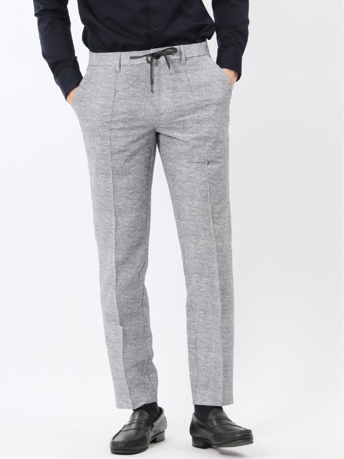 ウォッシャブル メッシュプリント ノータック パンツ(セットアップ可能)