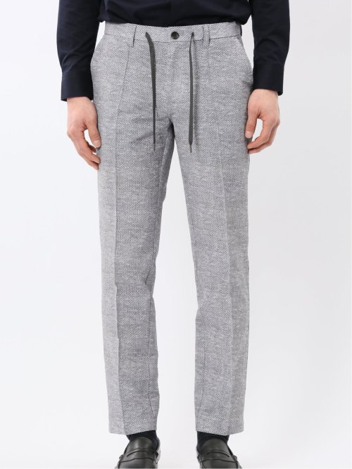 ウォッシャブル メッシュプリント ノータック パンツ(セットアップ可能)