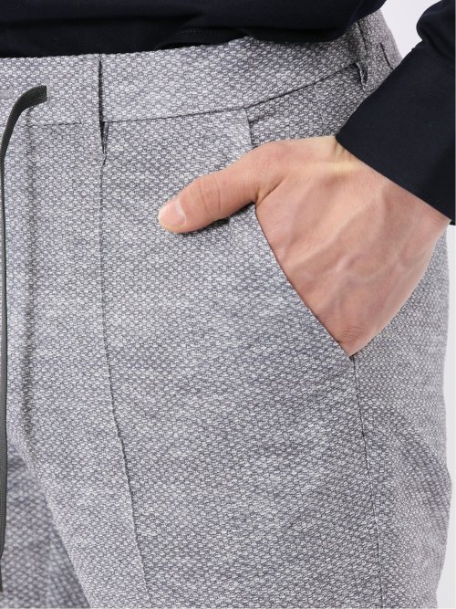 ウォッシャブル メッシュプリント ノータック パンツ(セットアップ可能)