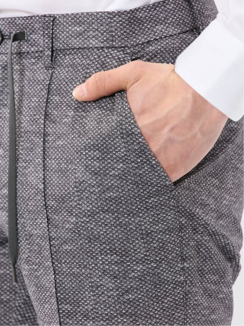 ウォッシャブル メッシュプリント ノータック パンツ(セットアップ可能)