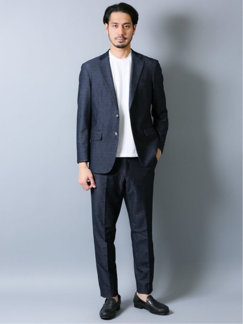 ストレッチシャンブレー ノータックスラックス(セットアップ可能)