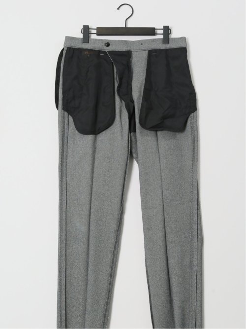 クロスストレッチ スリムフィット ノータックスラックス バーズアイグレー(セットアップ可能)