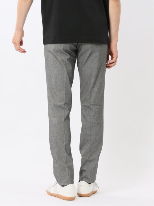 クロスストレッチ スリムフィット ノータックスラックス バーズアイグレー(セットアップ可能)