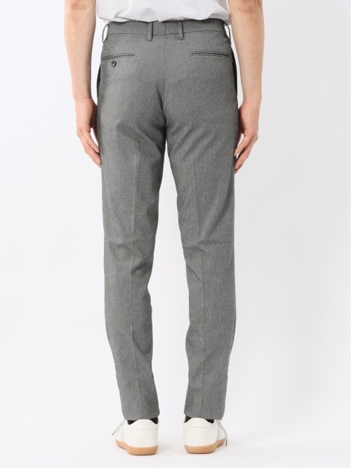 クロスストレッチ スリムフィット ノータックスラックス バーズアイグレー(セットアップ可能)