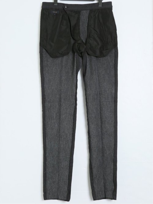 クロスストレッチ裏起毛 スリムフィット ノータックスラックス ピケグレー(セットアップ可能)