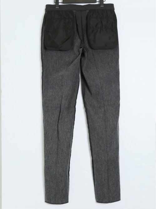 クロスストレッチ裏起毛 スリムフィット ノータックスラックス